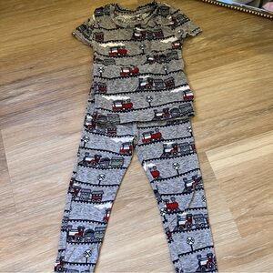 Mick Mack Train Print Bamboo Pajamas – 24 Months